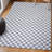 Mariquilla Modern Cottage Checkerboard Washable Purple Gray/White Rug-57330367
