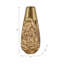 Vase décoratif en métal texturé pour décoration intérieure-1712854396
