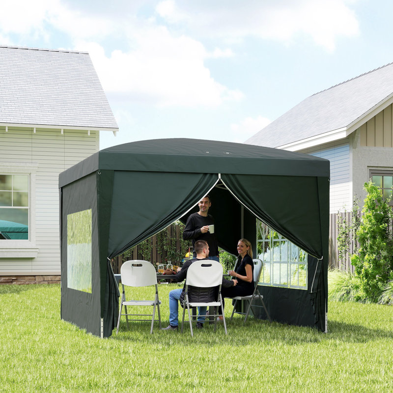 Medberry 3m x 3m Steel Pop-up Gazebo, Green