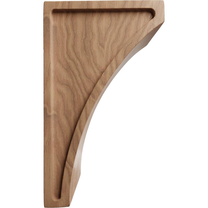 Support en bois / corbeau H 6 po x l 3 po x P 3,5 po, Acajou