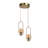 2 Lights Metal Globe Cluster Pendant