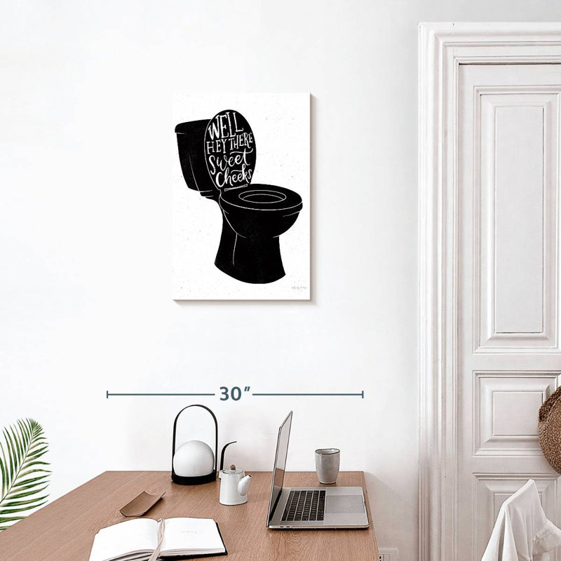 Ketti Bathroom Puns II Black, 24" H x 16" W