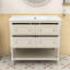 Elezabeth Wood Single Bathroom Vanity Cabinet with Ceramic Sink and Ample Storage-1088532560