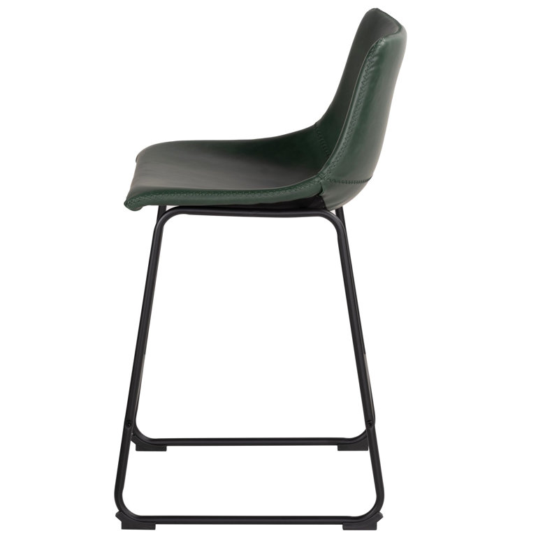 Tabouret de comptoir Dorielle, Tabouret de comptoir (siège d'une hauteur de 24 p, Vert