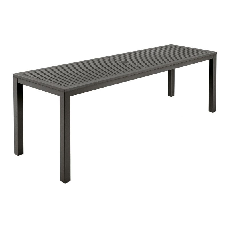 Aura Narrow Dining Table, Graphite, 29" H x 79" W x 28" D