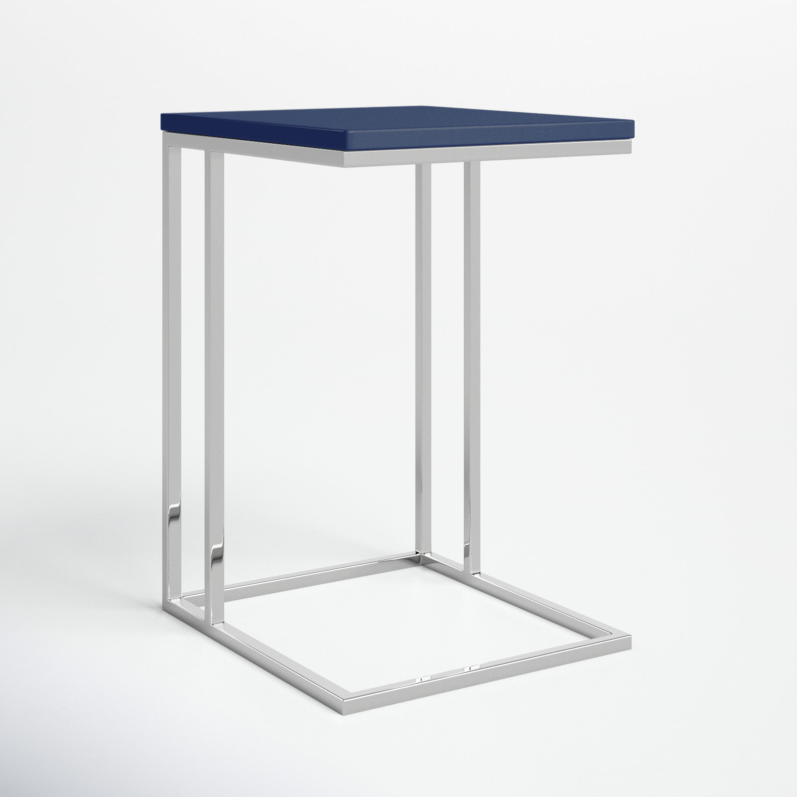 Hampshire End Table, Blue Top/Silver Base