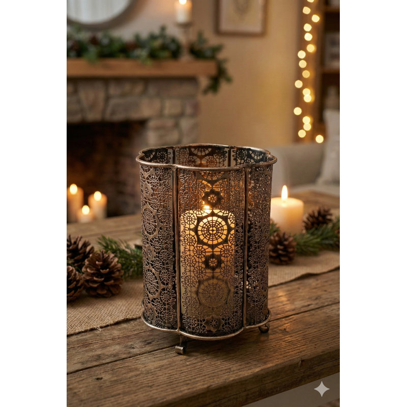 11'' H Brass Tabletop Candelabra