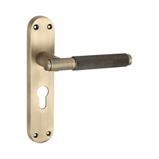Connaught Knurled Lever on Backplate Euro Matt Antique