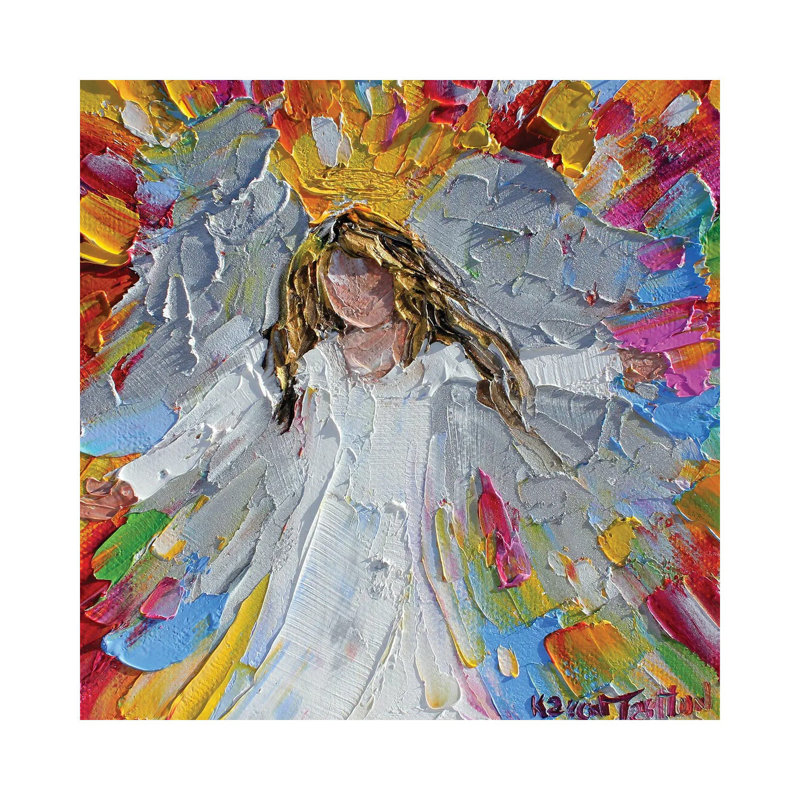 Angel Joy by Karen Tarlton - Wrapped Canvas Painting, 66.04 cm H x 66.04 cm W x 3.175 cm D