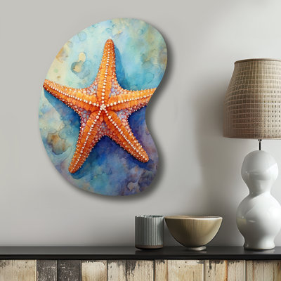 Robicheaux - Asymmetrical Starfish Metal Wall Decor, Unique Shape Metal Wall Sculpture Print