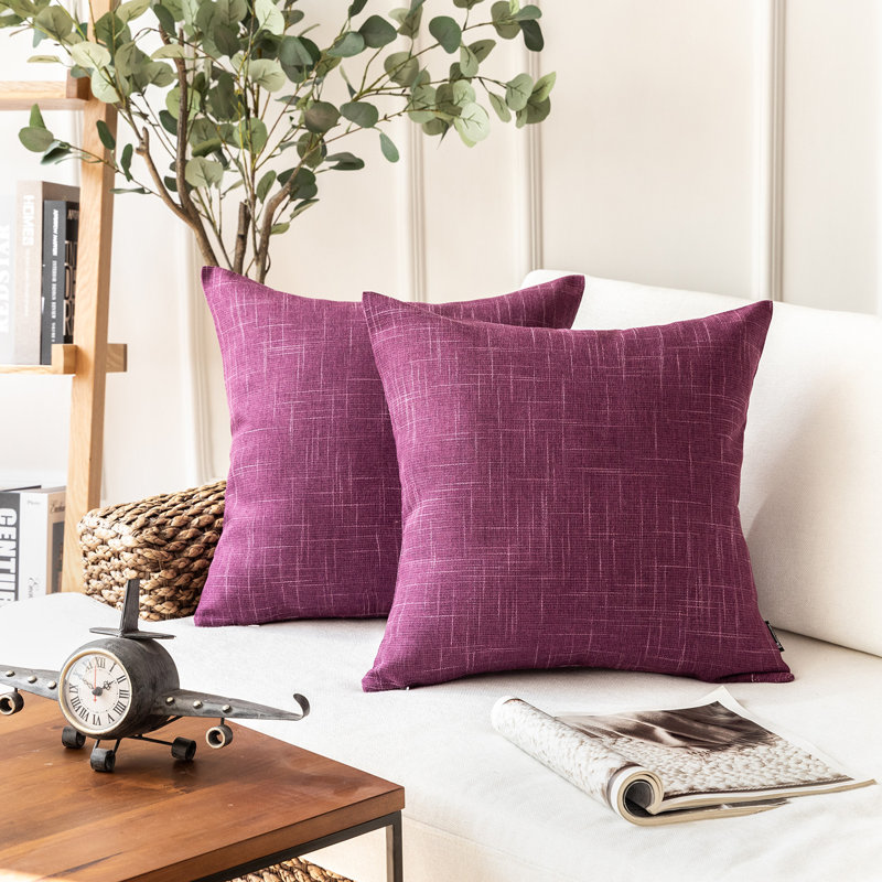 Coussin décoratif carré, 18 po x 18 po, Mauve, Pillow Cover & Insert