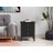 Black Bed Side Table with 3 Drawers 19 Inch Wide, Wooden Bedroom Nightstand 24 Inch Tall,Vintage Modern Night Stand-758628009
