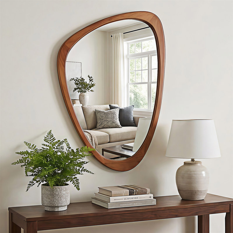 Miroir décoratif, 30,01 po x 20,01 po, Brun jaune