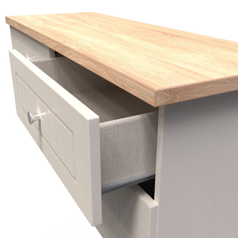 Fully Assembled Mitsuwa 4 - Drawer Chest of Drawers, Kashmir Ash/Oak
