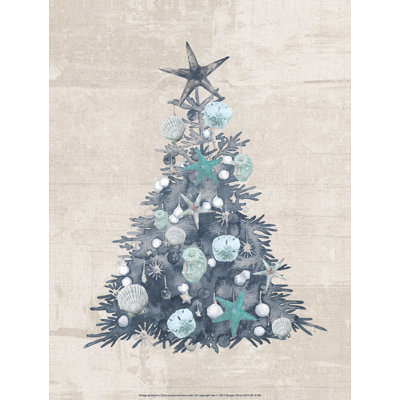Shell Christmas Tree - Wrapped Canvas Print