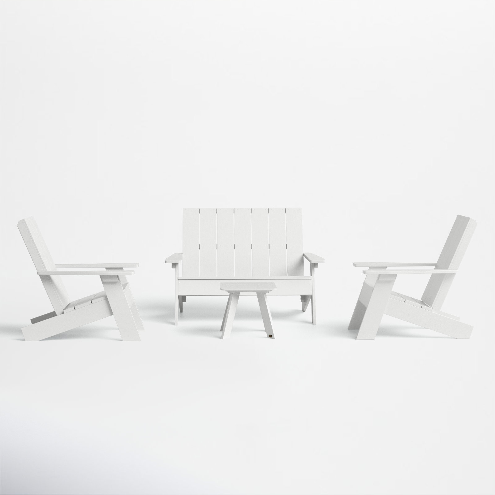 Byrnes 4 - Person Patio Conversation Set, White