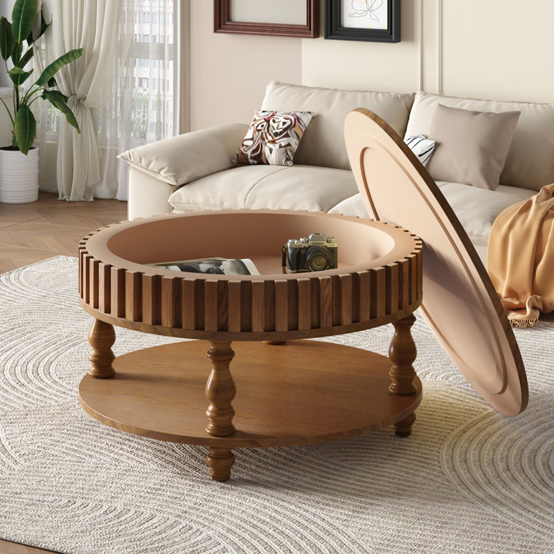 Table basse Farmhouse, Noyer brun