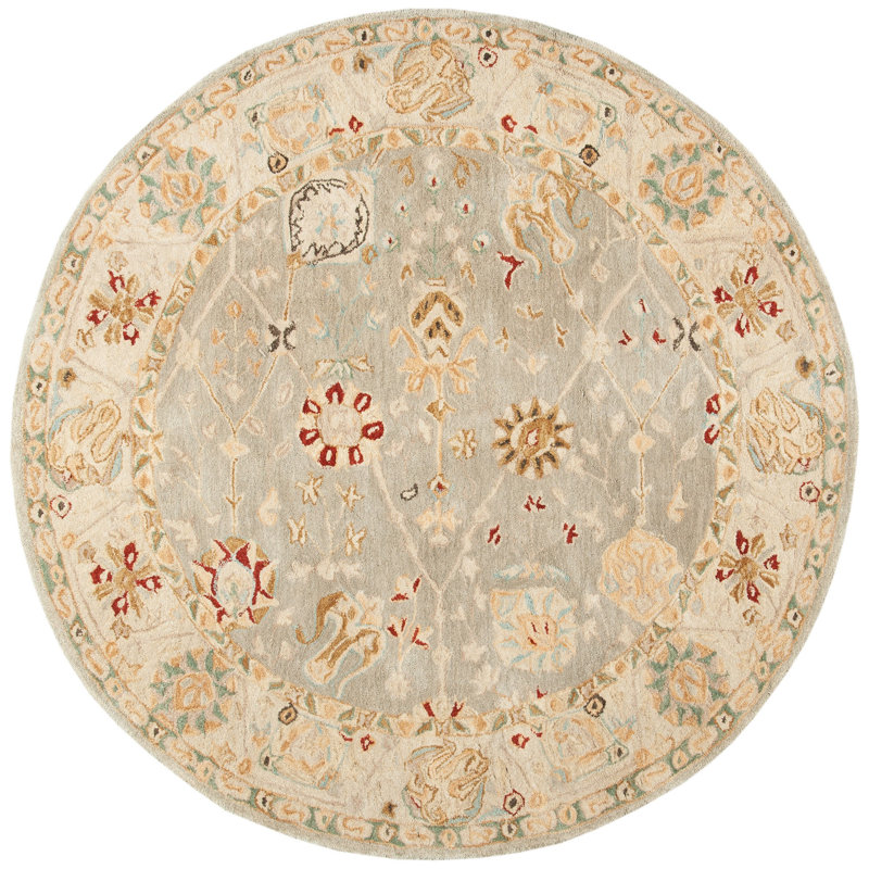 Tingley Hand Tufted Wool Oriental Rug, Round 2'3"