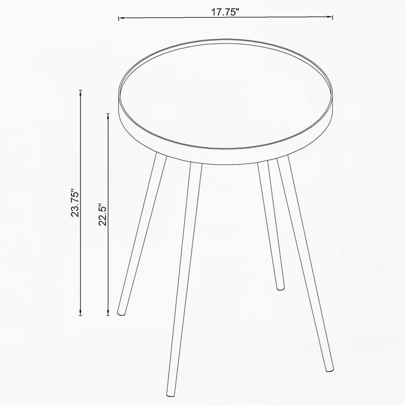 Ensemble de table basse et de table de bout dorées 4 pièces