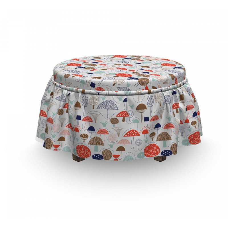 Housse pour repose-pieds simpliste sketch forest
