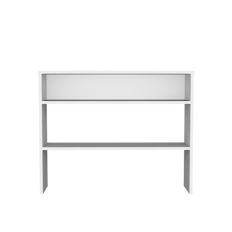 Contemporary White Console Table With Open Storage For A Chic Outdoor Space Elegant Luxurious Living Area, White