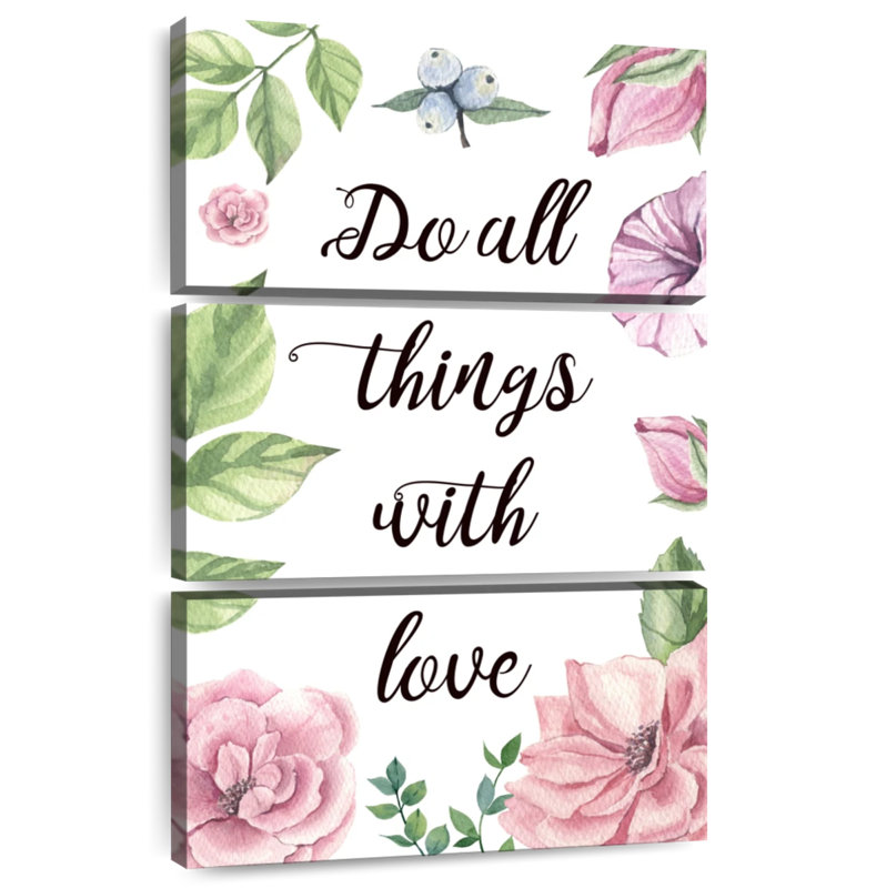 Tergel Do All Things With Love Quote III, 32" H x 20" W