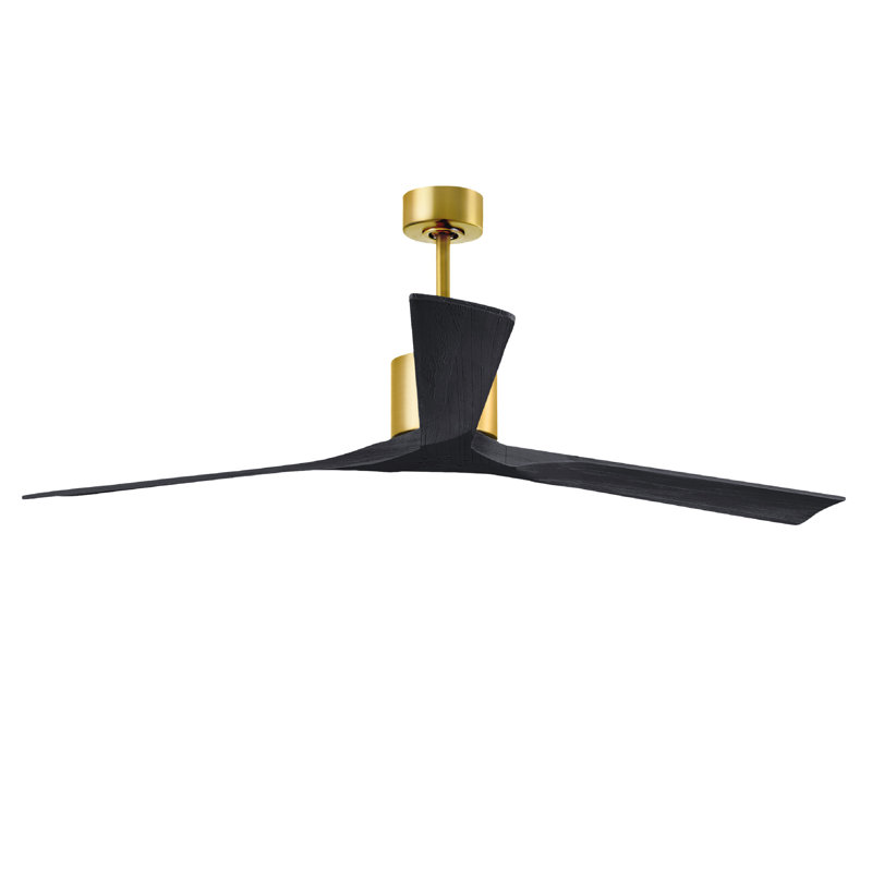 Nan XL 3 - Ventilateur de plafond, Laiton brossé, Noir mat