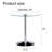 A Glass Tabletop With A Diameter Of 35 Inches And A Modern Minimalist Circular Dining Table With Electroplated Silver Metal Legs. Suitable For Restaurants (Only Tables, No Chairs)