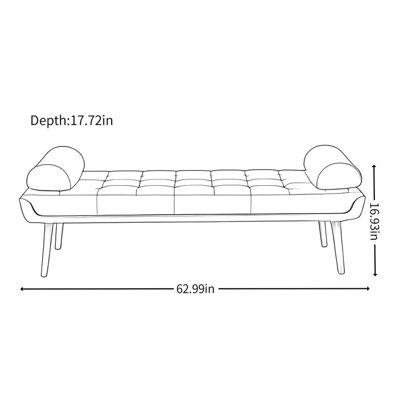 Banc moderne bleu simple