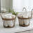 Large Basket With Handles - 2 Piece Set - 11 1/2" X 7 1/2"