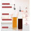 Ensemble de distributeur de bouteilles d'huile et de vinaigre en verre (500 ml et 750 ml)