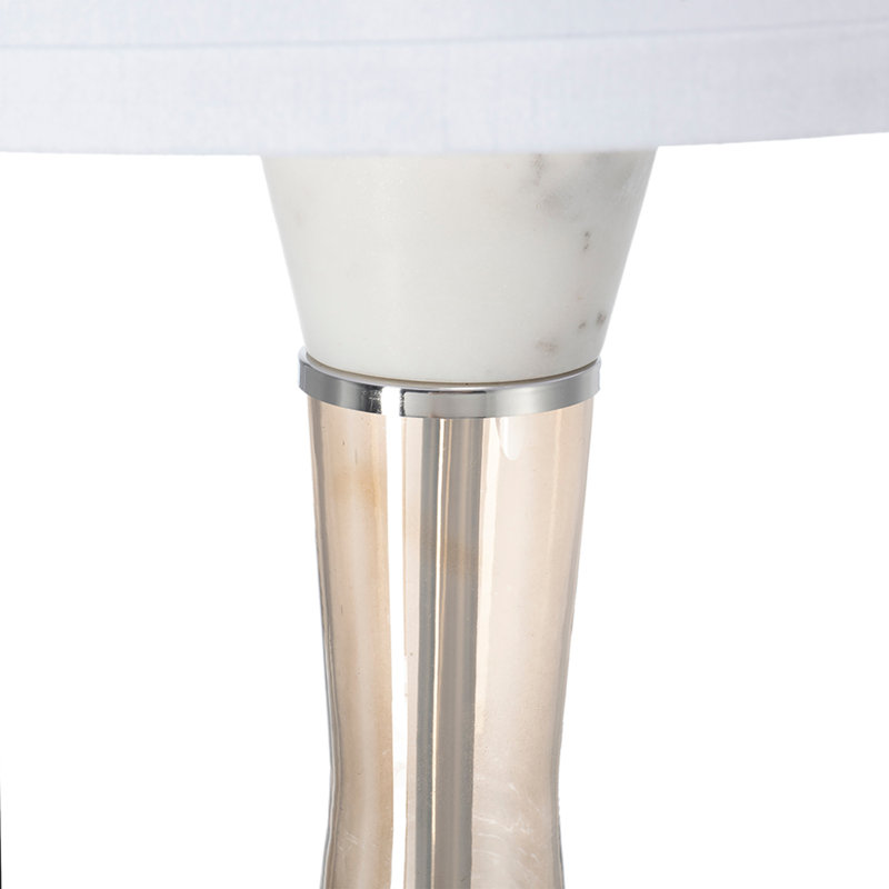 Marble Table Lamp with Glass Cylinder