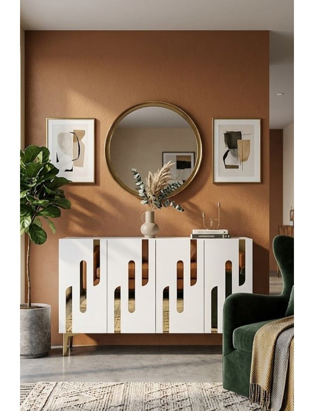 Console, White/Gold