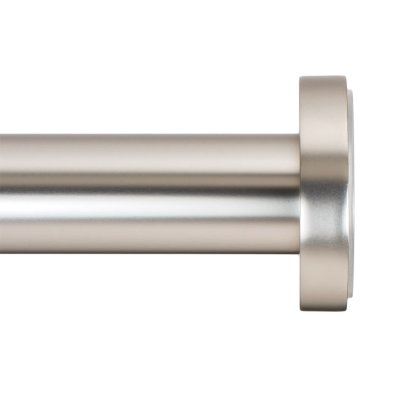  Tringle de rideau de douche - Tringle à ressort à ressort plat pour fenêtres ou douche, nickel satiné 24 à 36, 24" - 36"