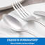 Ensemble de 16 couverts fourchettes et cuillères 16 pièces, couverts en acier inoxydable de qualité alimentaire pour la maison, la cuisine et le restaurant, poli miroir, va au lave-vaisselle - 8 fourchettes de table et 8 cuillères à café
