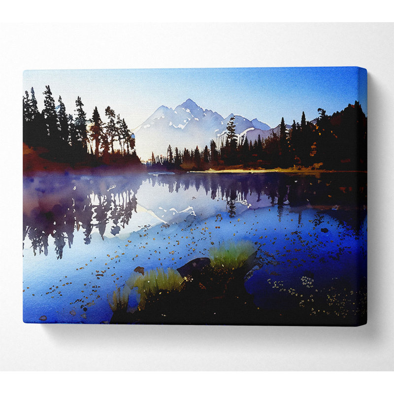 Canadian Lake Mist - Wrapped Canvas Print, 66cm H x 106.6cm W x 10cm D