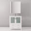 Meuble-lavabo de salle de bain 30 po X P 18,25 po D, plateau en céramique, ensemble de robinet et Miroir