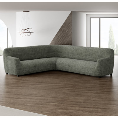 Stretchy Slipcover for Corner Sofa - Durable & Stylish - Printed Collection