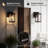 Classic 11.1'' H 1-Light Outdoor Wall Sconce with Built-in GFCI Outlet, Oil Rubbed Bronze Rectangular Metal Frame with Clear Glass Shade, Weatherproof-1153121463-1153121461