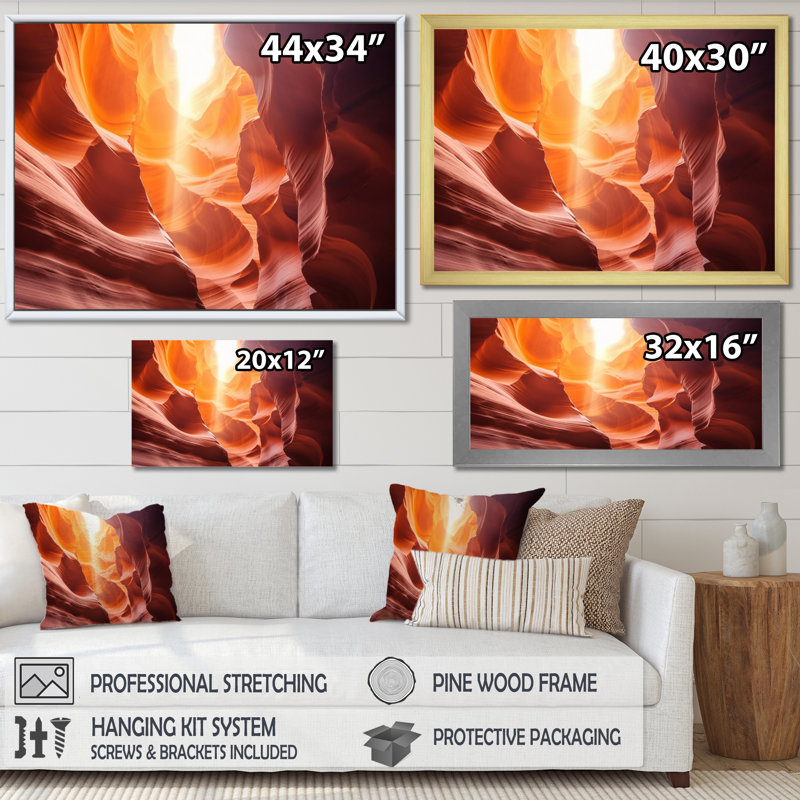 Canyon Antelope Harmony III - Arizona, reproduction sur toile encadrée, H 16 po x l 32 po x P 1 po, Toile tendue