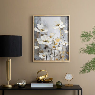 «FLORAL Series CDIX», reproduction encadrée - bois massif