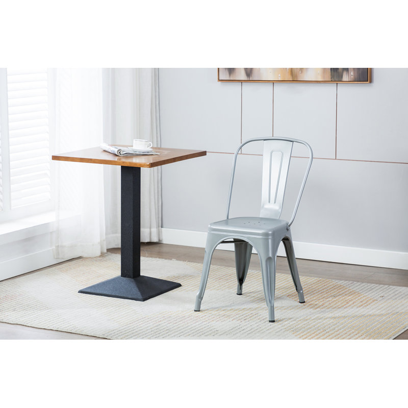 Chaise de patio empilable Wynn, Argent