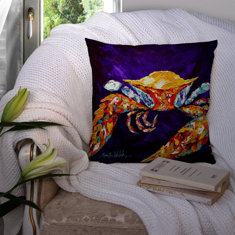 Coussin intérieur/extérieur de crabe the right, H 18 po x l 18 po x P 5,5 po