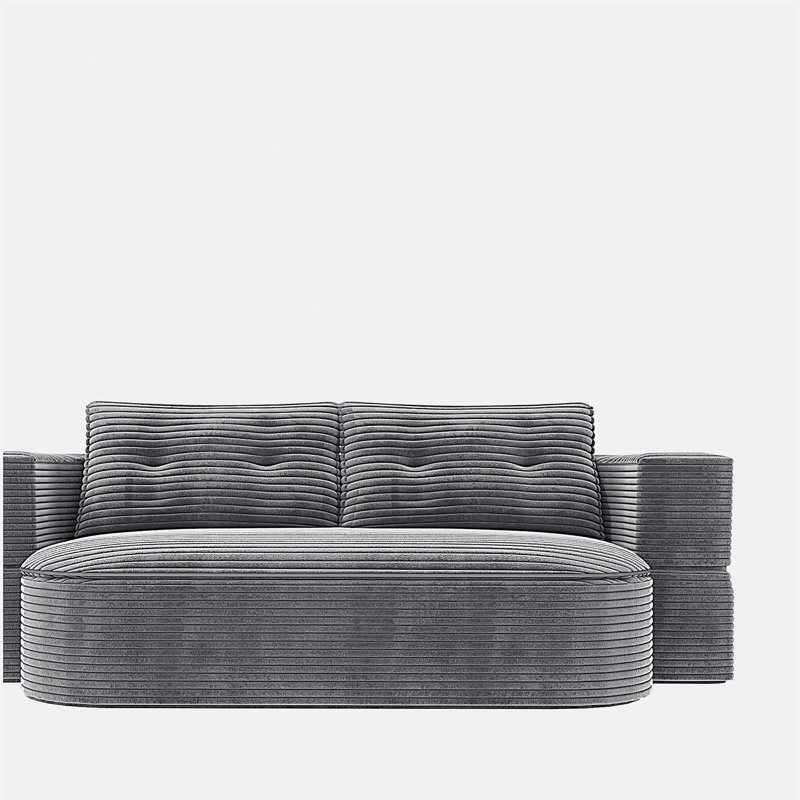 Canapé 78,7 "moderne 2 en 1 pliable avec couverture fonctionnelle et 2 coussins moelleux, canapé en velours côtelé moelleux confortable, canapé-lit convertible, canapé à siège profond pour salon, chambre à coucher