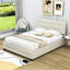 Lit plateforme tapissier grand avec gigogne simple Mashli-90368120