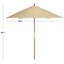 Parasol en bois Whisenant de 2,74 m-645242450