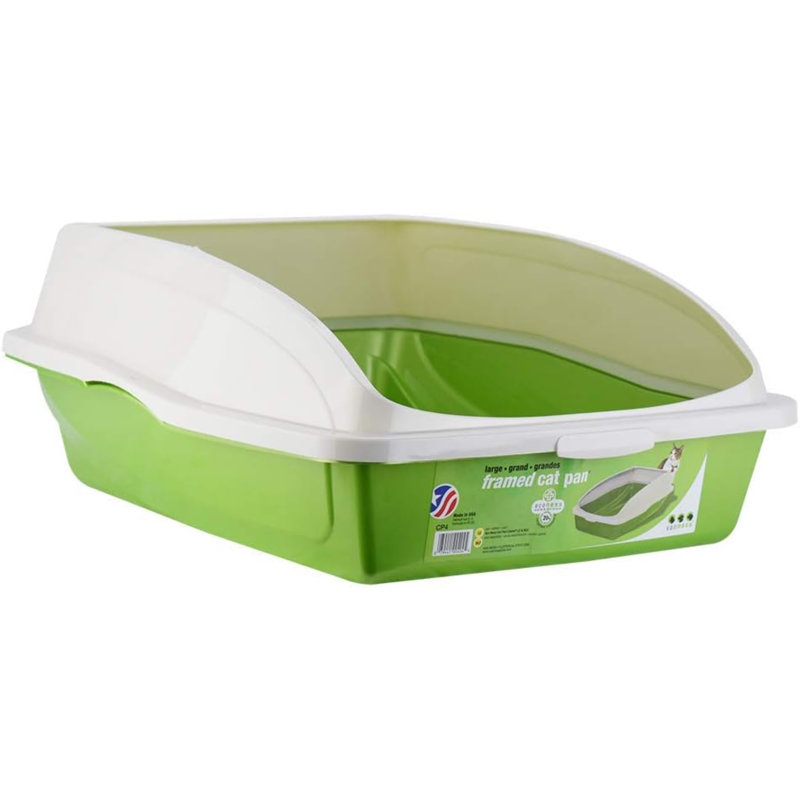 Pets Large High Sided Cat Litter Box With Frame, Blue, CP4