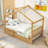 Wood House Bed With Pull-Out Twin Trundle-431005079-431005078