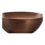 Table basse, ronde, fer creux, finition cuivre
