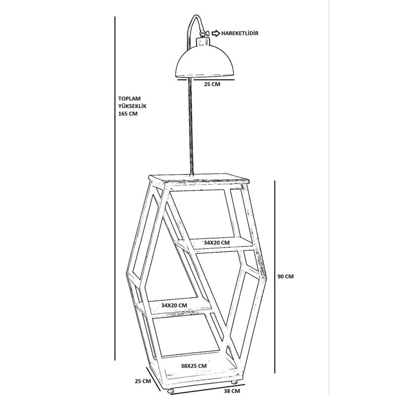 Lorane 165 H cm Task Floor Lamp